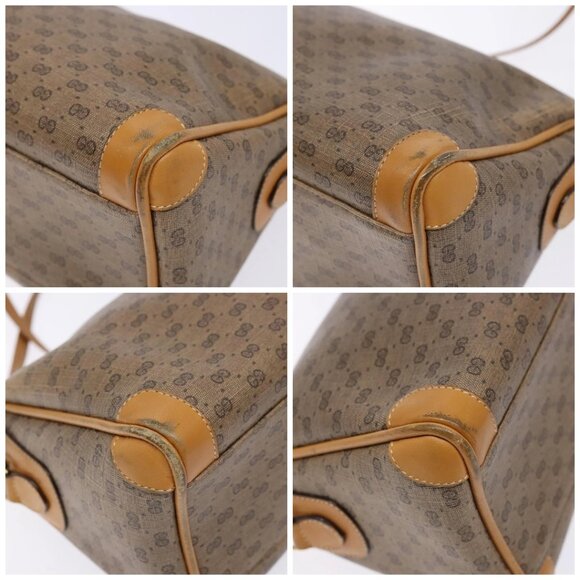GUCCI Micro GG Supreme Shoulder Bag PVC Beige Gold - Picture 16 of 16